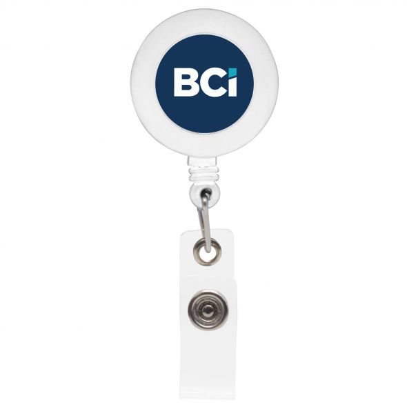 Round Badge Reel with Swivel Clip