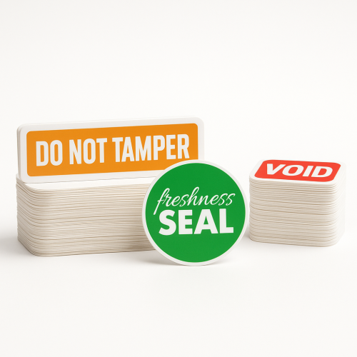 Custom Shape Decals Screen-printed - .003 White Destructible Vinyl / high performance adhesive