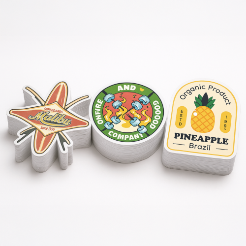 Custom Shape Decals for outdoor use Four colour process - .0025 White Gloss Block-out Vinyl