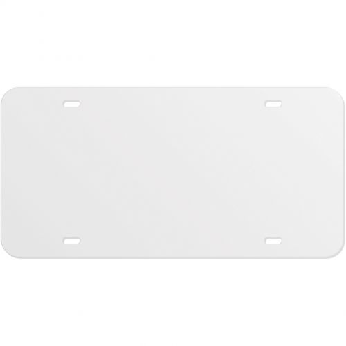 Non-imprinted .060 White Styrene Licence Plates 5.875" x 11.875" with 4 holes