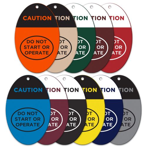 Coloured Polyethylene Plastic Tag (7 to 16 sq/in) Screen-printed