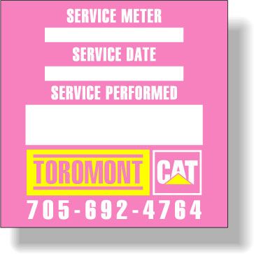 Butt-Cut Roll Labels / no bleed (17 to 24 sq/in) Fluorescent Pink