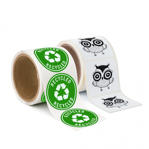 Stock Shape White Matte Block-out Roll Labels