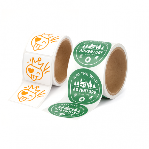 Stock Shape White Gloss Block-out Roll Labels