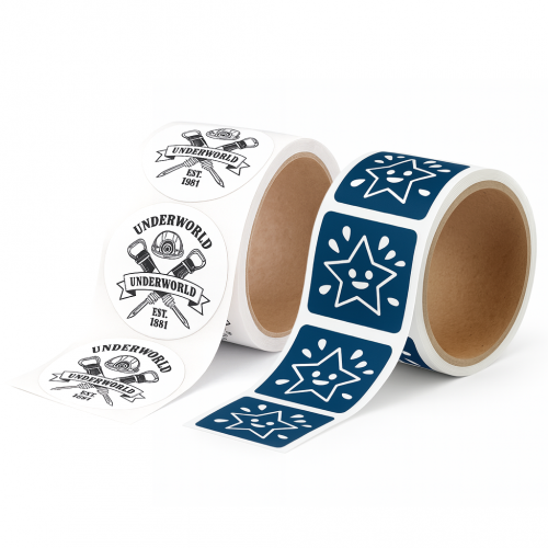 Stock Shape White Gloss Polypropylene Roll Labels