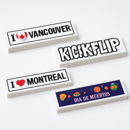 White Matte Vinyl Removable Bumper Decals