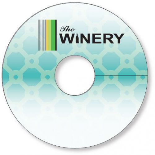 Étiquettes pour coupe à vin en plastique blanc .010 forme standard (2.7" dia.) impression quadrichromie haute résolution et vernis avec surface d'écriture effaçable