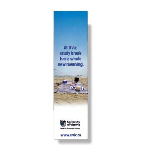 White PVC Plastic Book Mark (1.44" x 5.5") digital 4CP