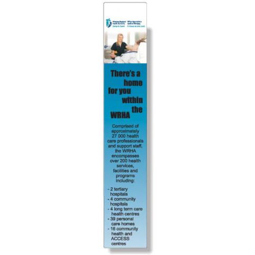 White PVC Plastic Book Mark (1.44" x 8.25") digital 4CP