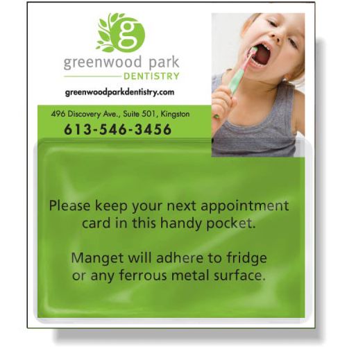 Magnetic Card Holder with side opening (3.75" x 4.25") 4CP & varnish