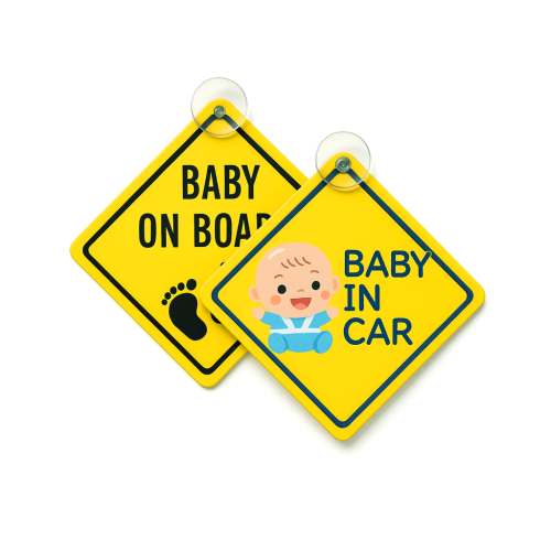 Baby on Board Sign, Static Face - Diamond shape