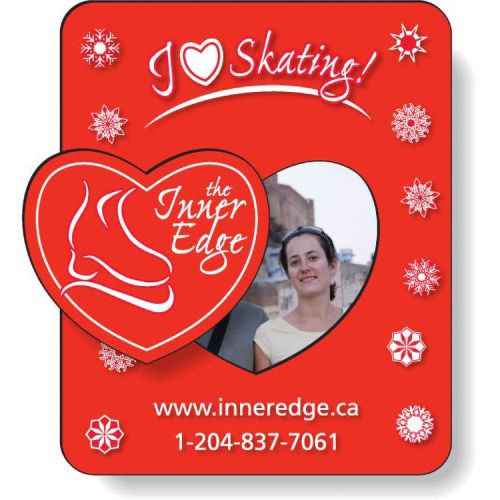 Magnetic Photo Frame / Heart (2.75" x 3.65") 4CP & varnish