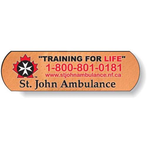 Stock Magnet / Bandaid (1" x 3.5") 4CP & varnish