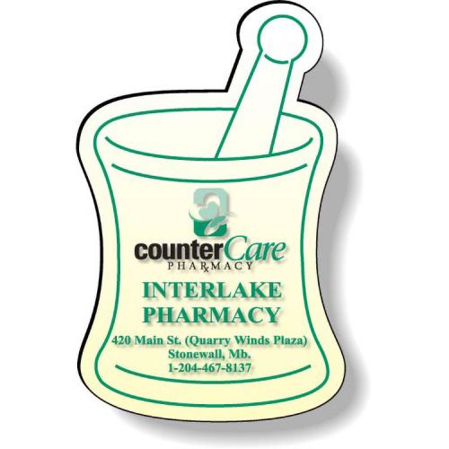Stock Magnet / Mortar & Pestle (1.5" x 2.5") 4CP & varnish