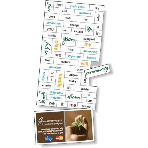 Magnetic Word Set / 56 pieces (3.5" x 8.25") 4CP & varnish